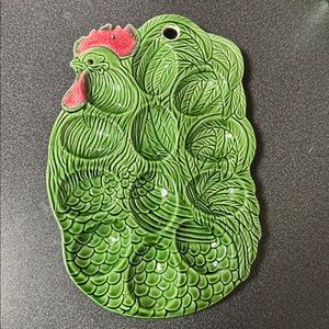 MCM Green Rooster Deviled Egg Tray